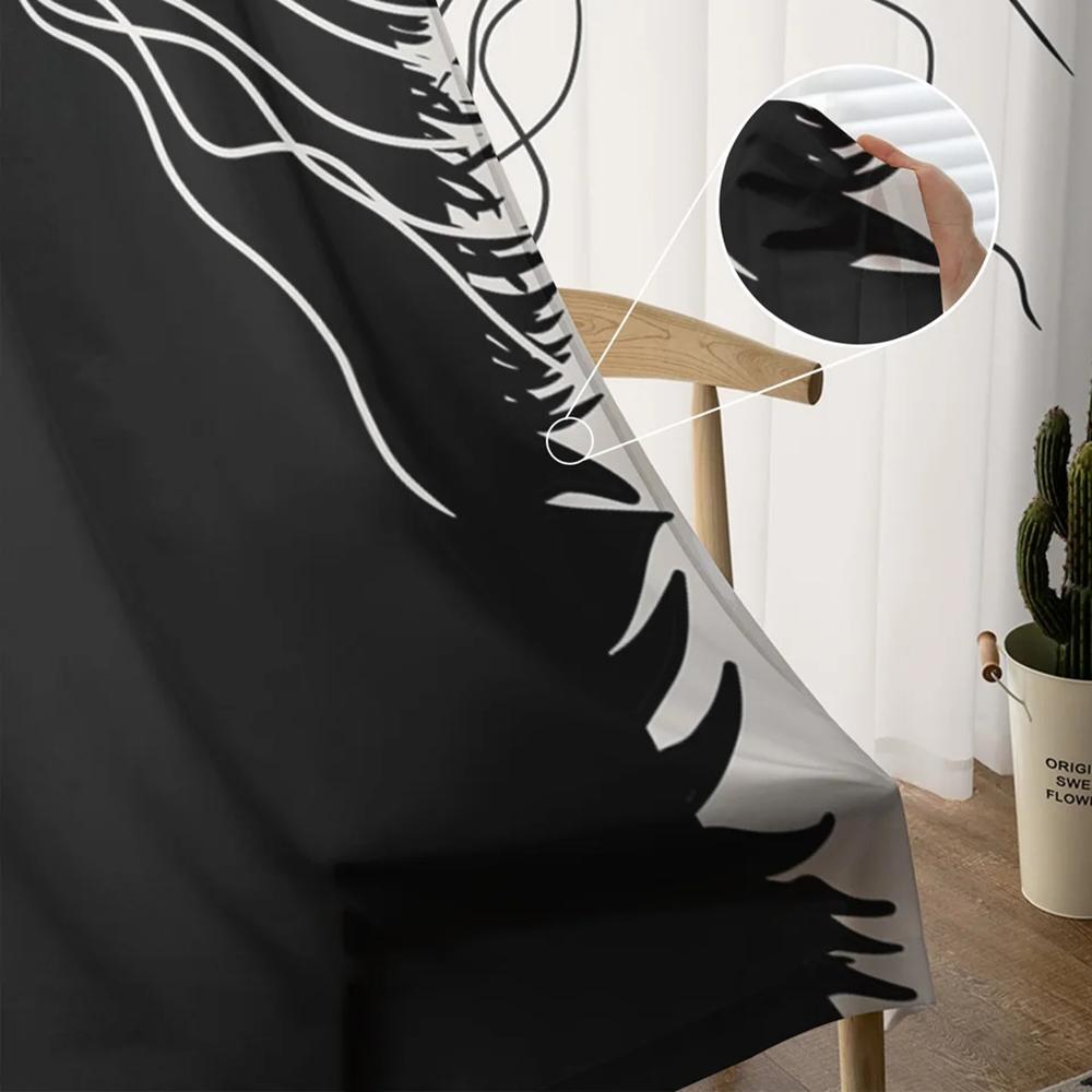 Elegante Lotso-Vorhänge für Wohnzimmer Tüll für Schlafzimmer Verdunkelungsvorhang Mückenschutzvorhänge 2 Stück Jalousien Raumteiler