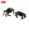 Araignée Noire Extra Large pour Halloween, Décoration de Fête Toile d'Araignée Géante Accessoire, Araignée Peluche Réaliste, Convient pour la Maison la Chambre à Coucher