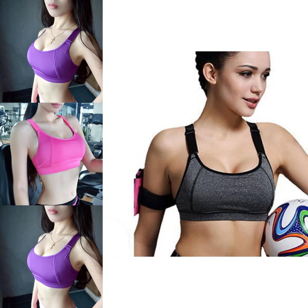 Athletic Running Sports Bra With Shockproof Reinforced Support For Active Women