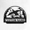 Metal Wall Sign Gull Silhouette Personalized Durable Iron Yard Outdoor Indoor Seasonal Party Decor