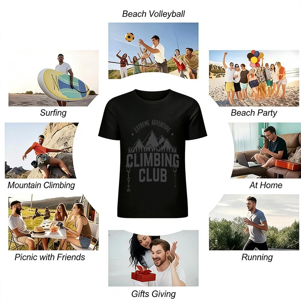 Extreme Adventure Climbing Club Outdoor Mountaineering Graphic Tee Pure cotton T-shirt