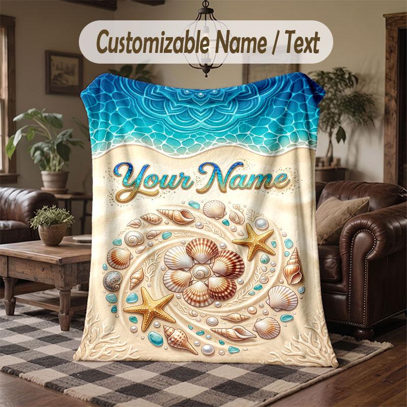 Undinėlės tema Mesti pledas Individualus vardas Tekstas Personalizuotas pledas Švelnus jaukus pledas namams Sofai Lovai