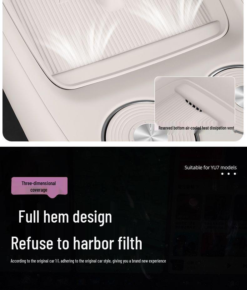 Silikon-Anti-Rutsch-Pad für Xiaomi YU7 Wireless Charger: Auto-Aufbewahrungsbox und Becherhalter-Schutz