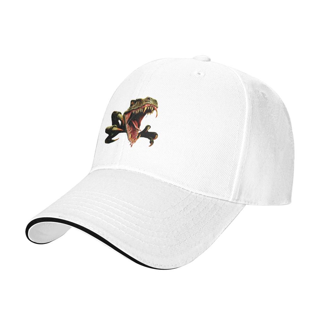 Fashion Velociraptor Jurassic Park Dinosaur  Curved Brim Baseball Cap Photo Shoots Luxury Hat