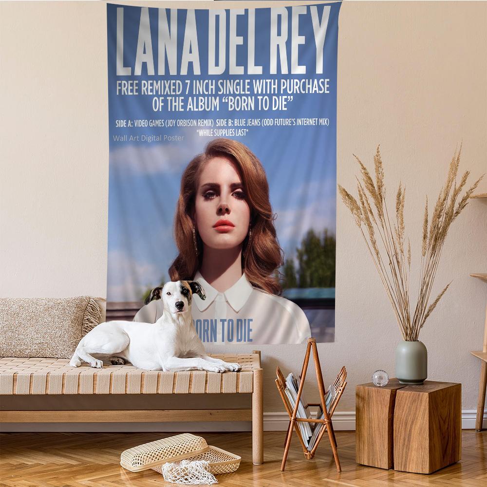 Lana Del Rey 2023 Album Falikárpit Monokróm Portré Zeneszámok Listájával Falra Akasztható Indie Zene Rajongóknak Hálószoba Dekoráció