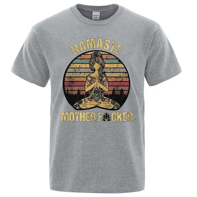 Vintage Namaste Mother Explicit Funny T-shirt T Shirt Men Tshirt Wome Cotton Tees Tops Loose Short Sleeves Oversized Clothing