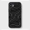 Black Snake Silicone Mobile Phone Case for iPhone 15, 14, 13, 15 Pro Max, 12, 11, XS, S24, S23 - Frosted Design