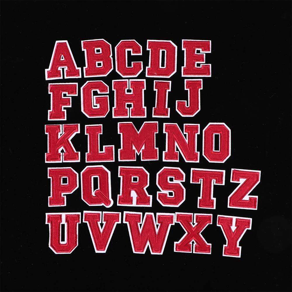 Aufnähen Basteln Dekoration Bekleidung Aufbügeln A-Z Nähen Stoff Englische Buchstaben Aufnäher Patches Buchstaben-Patches Kleidung Stickerei