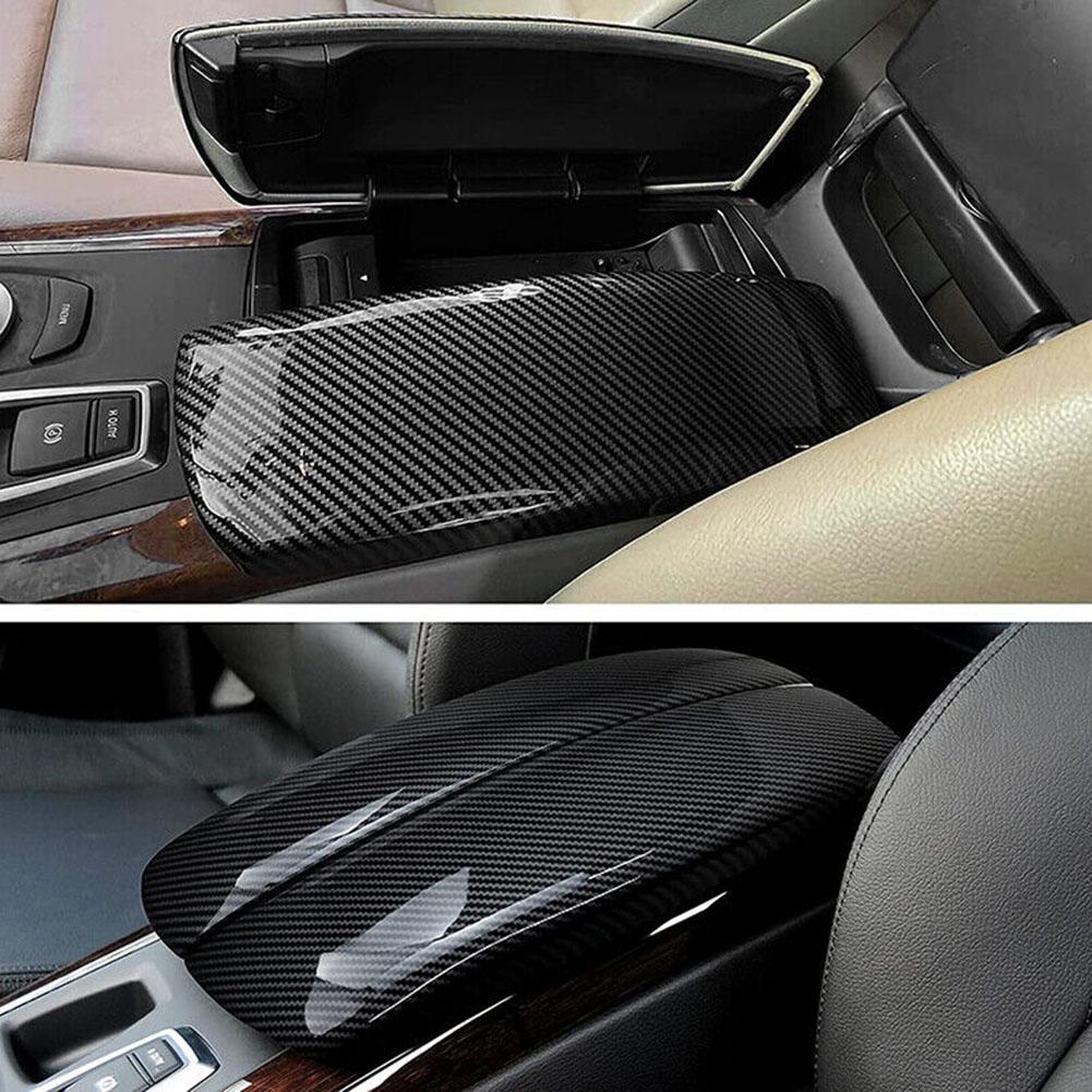 1 stuks Armsteunbox Cover 2007-2013 ABS Gloednieuw Koolstofvezel Stijl