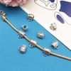 1 4Mm Large Hole Tee Hanging Head Pendant Buckle Handmade Diy Silver, Bracelet Jewelry Accessories