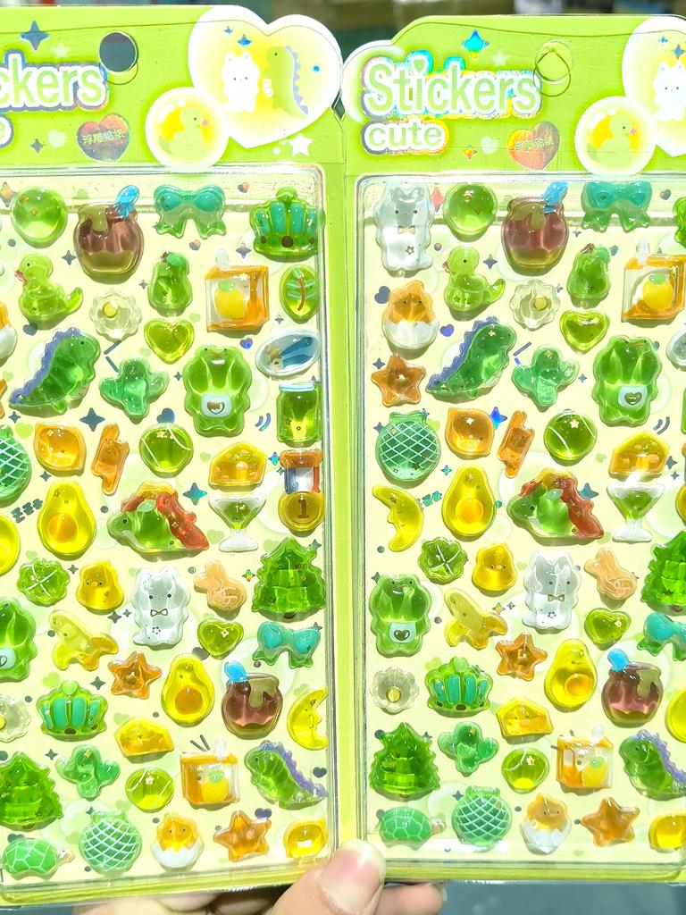 Three-Dimensional 3D Embossed Stickers Cartoon Cute Animal Shapes Mobile Phone Decoration Stickers Account Stickers