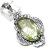 Natürlicher goldener Rutil-Edelstein, 925er Sterling-Silber, Geschenkanhänger, 6,5 cm, V7c02