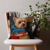 Funny Cute Puppy Eating Pizza  Animal  Cushion Cover Inches Farmhouse Decor Home Throw Pillow Covers for Couch Decorations