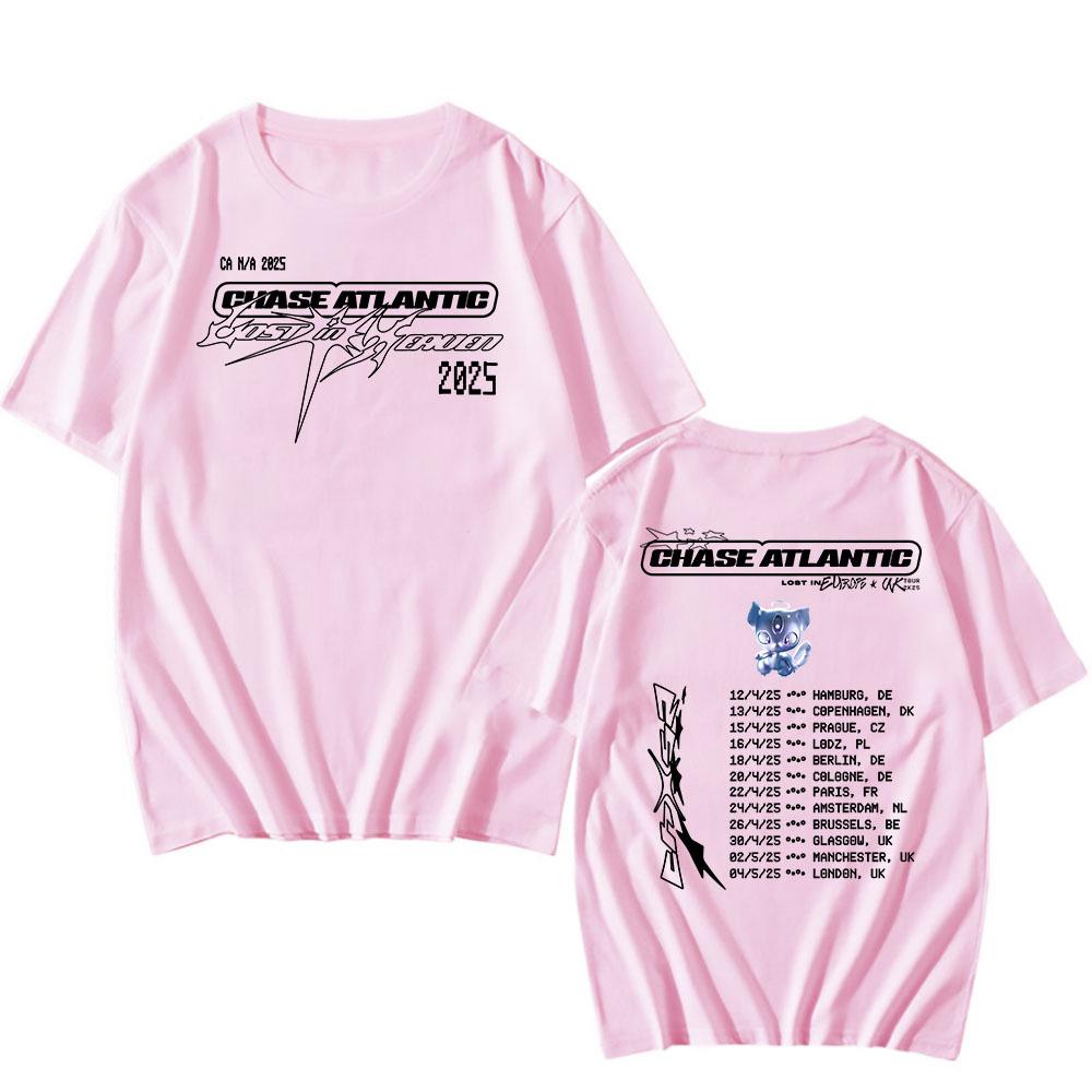 Band CHASE ATLANTIC Tour 2025 T-Shirt Sommer Baumwolle Kurzarm T-Shirts Grafikdruck T-Shirts Männer Frauen Kleidung