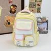 Schoolbag Japanese-style INS Custard Plaid Campus Backpack for Primary and Secondary School Girls, Commonly Used for Daily Classes and Summer 