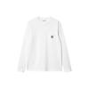FW22 Logo Square Label Pocket Long Sleeve T-Shirt Men Tops White I03043702XX