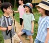Children's Summer Striped Cotton T-Shirt - Short Sleeve, Breathable, Classic Round Neck