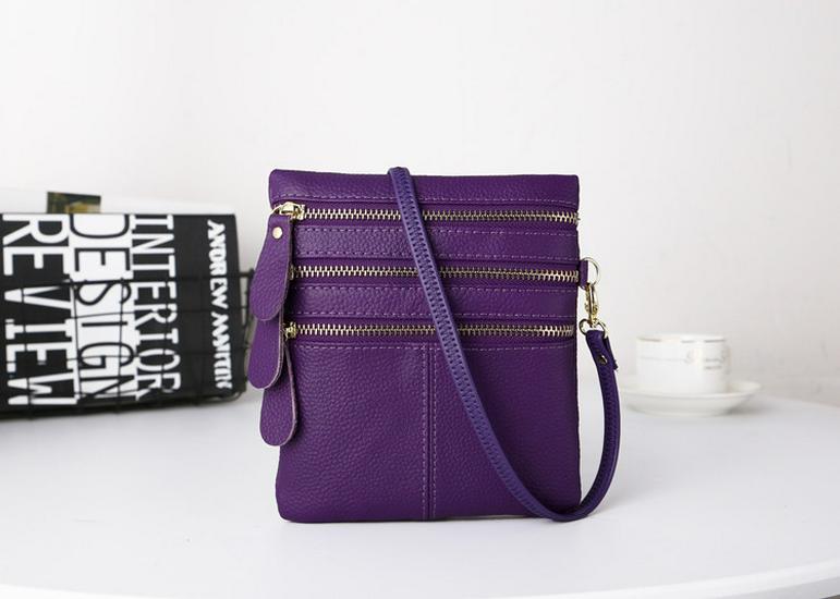 Trendy Women's Genuine Leather Crossbody Phone Bag - Versatile Single Shoulder Design