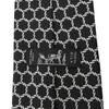 Excellent HERMES Tie Rope Pattern Black Silk Mens 7491 IA Used