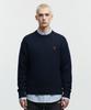 LENGAGEMENT Classic Cotton Round Neck Cable Knit [Navy]