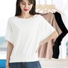 Einfarbiges One-Shoulder-T-Shirt für Damen, lässige, lockere Passform, kurzärmliges, vielseitiges Frühlings-/Herbst-Oberteil
