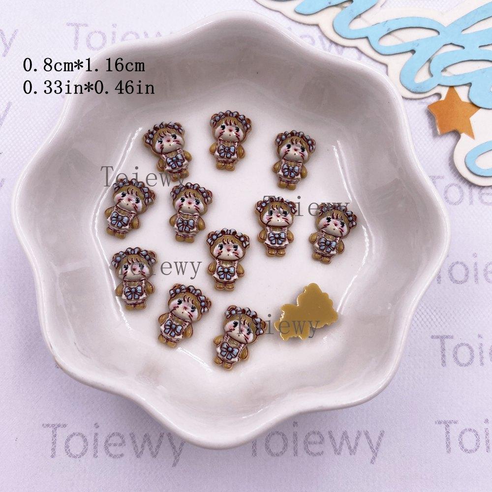 50pcs Resin Colorful Cartoon Rabbit Duck Dog Cat Brown Bear Nail Art Flat Back Rhinestone DIY Christmas Jewelry Scrapbook Crafts