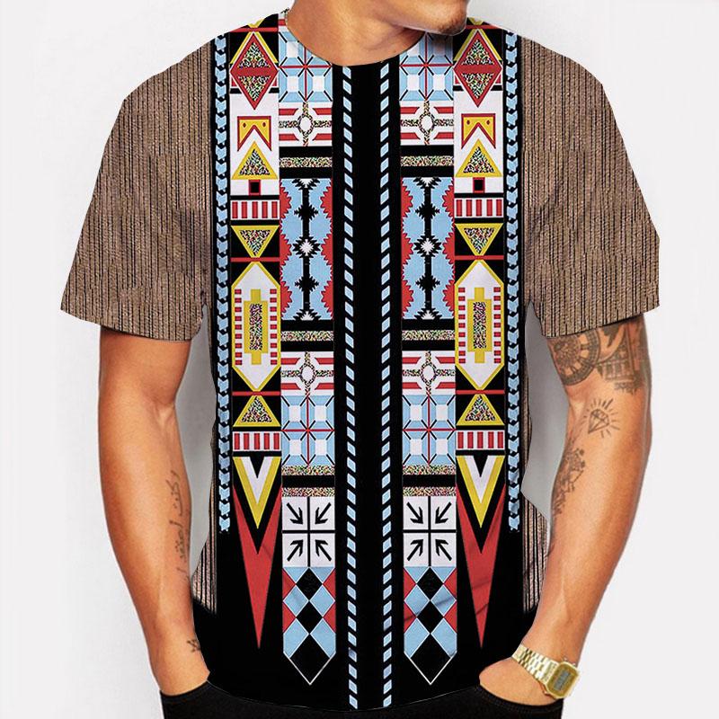 Indian T-Shirts Ethnic Style 3D Print Streetwear Men Women Vintage Casual Oversized Short Sleeve T Shirt Male Tees Tops Clothing