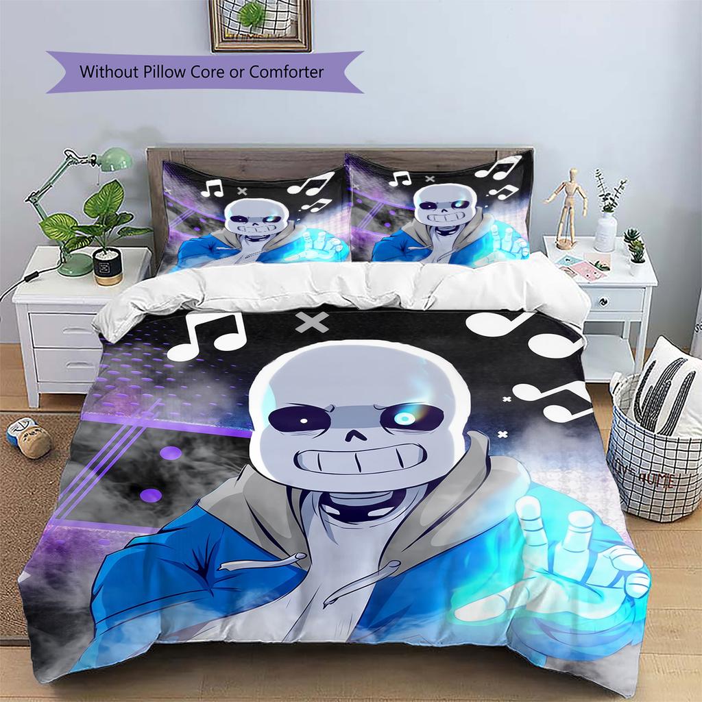 Sans Pattern Bedding Quilt Set Home Decoration Gift (1 * Duvet Cover + 2 * Pillowcase Without Core)