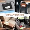 uxcell Car Tissue PVC with Exquisite Nappa Leather Car Tissue Box for Rear Seats and Sun Car Interior Black Holder, Look, Visors, Accessory,