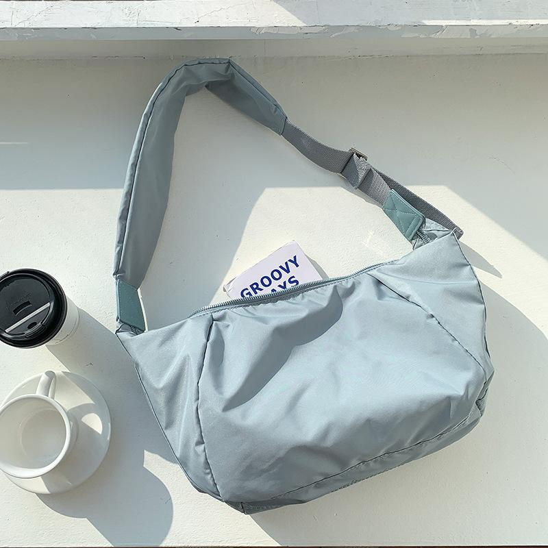 Large-capacity Casual Crossbody Bag, High-end Solid Color Shoulder Bag