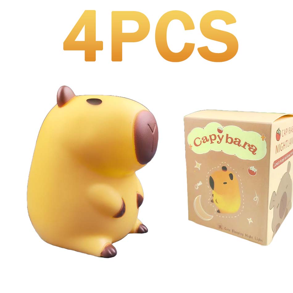 Çoklu Karikatür Capybara gece lambası size rahat bir uyku atmosferi sunar, Çocuk Odası Dekorasyonu için iyi bir gece Lambası
