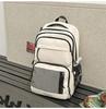School Bag 2025 New Korean Version Solid Color Couple Backpack Large Capacity Multi-compartment School Bag Casual Simple Versatile Backpack