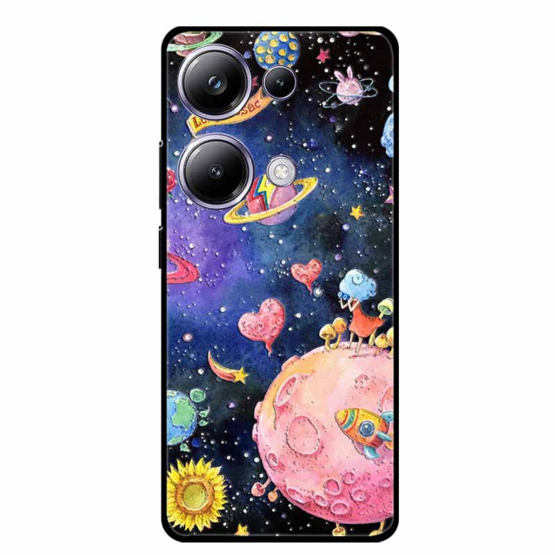 3D Präge Hülle Für Xiaomi Poco M6 Pro Handyhülle Blume Silikon Weiche Rückseite Für Xiaomi Poco M6 Pro Hülle PocoM6 M 6 Pro Capa