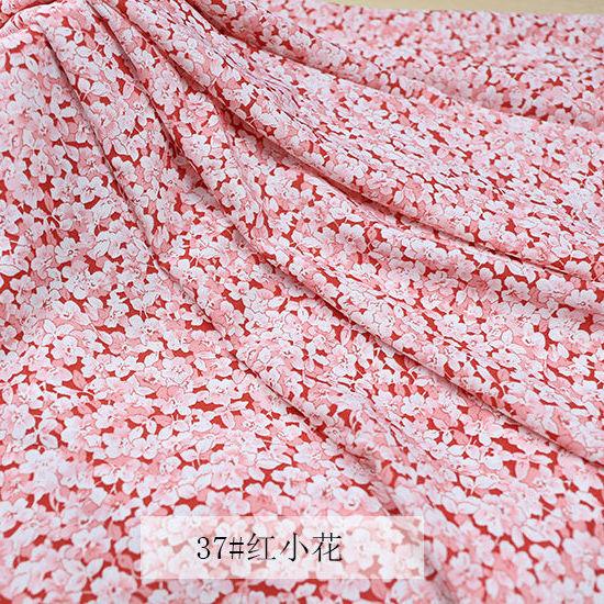 Floral Chiffon Fabrics Draped Soft Blouse Dress Clothing Fabric Korean Sweet DIY Handmade Needlework Apparel Materials Sewing