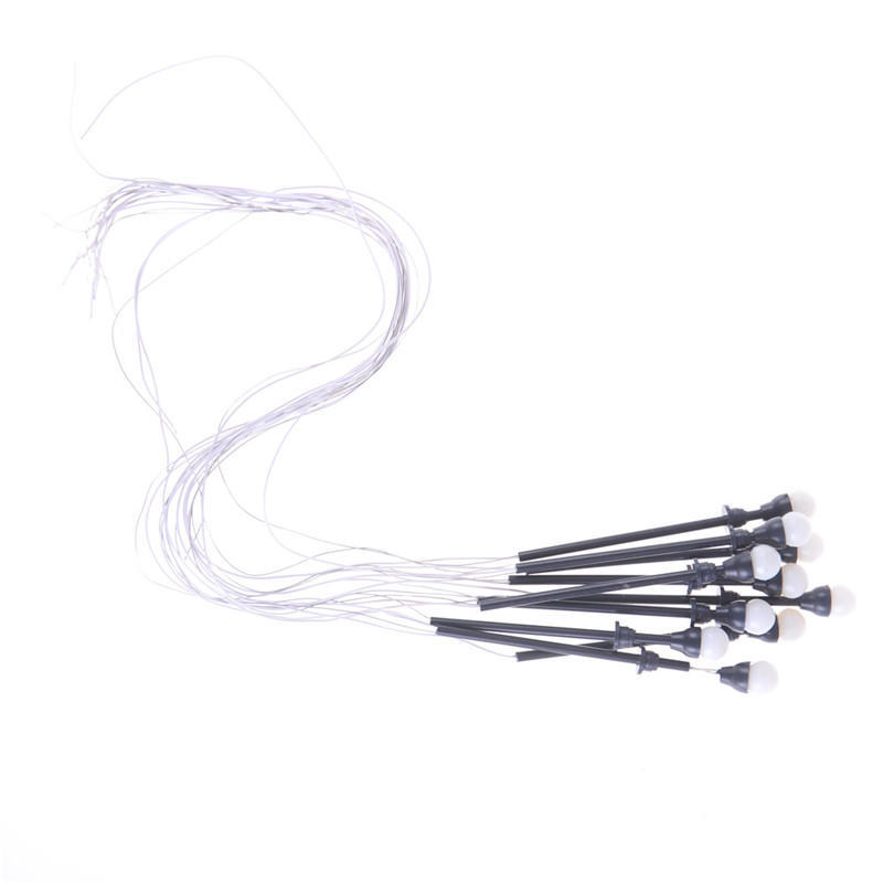 10pcs/set Model LED Street Lamp Lighting Single Head Train Layout Toys