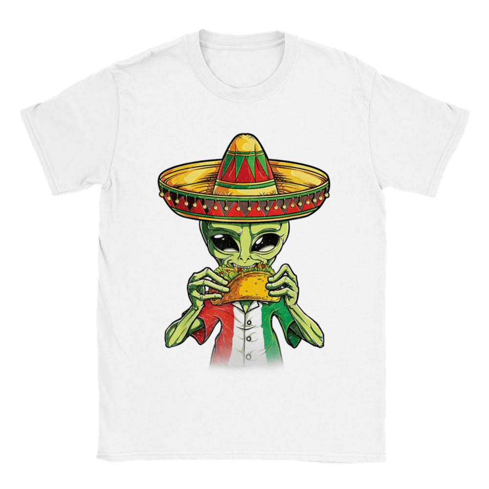 Space Alien Eating a Taco - Unisex Crewneck T-shirt Unisex T-Shirt