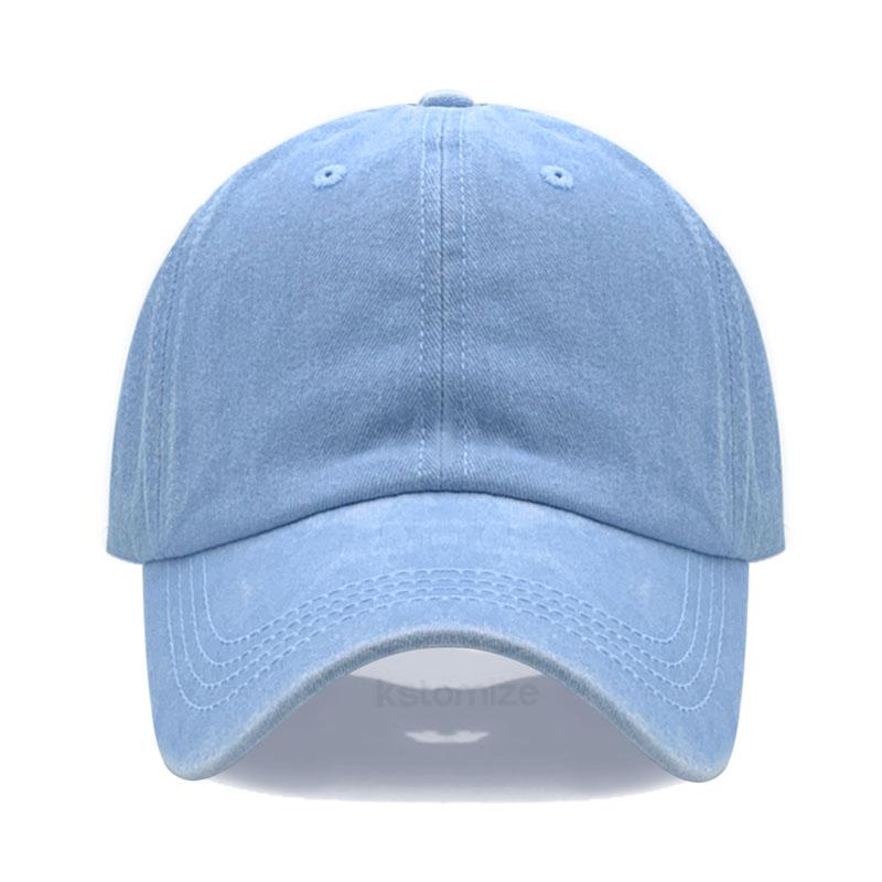 Baseball Cap Women'S Plain Sports Golf Cap For Man Washed Cotton Dad Hat Sun Hats Solid Color Color All-Match Trendy For Daily