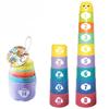 Kid Brain Response Battle Fold Cup Hand Speed Competition Fold Cup Baby Stack Game Early Education Puzzle Train Board Games Toy