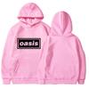 O-Oasis Men's Hooded Sweatshirt Retro British Rock Band Casual Hoodie