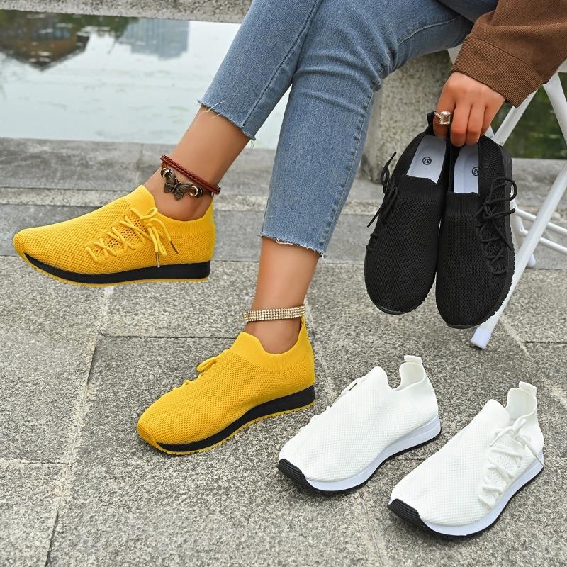Women Casual Shoes Fashion Breathable Walking Mesh Flat Shoes White Sneakers Women Tenis Shoe