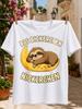Gerunisex Das Dickerchen Macht Nickerchen Quote Cute Sping Sloth On Smiling Crescent Moon Stars And Unisex All TShirt