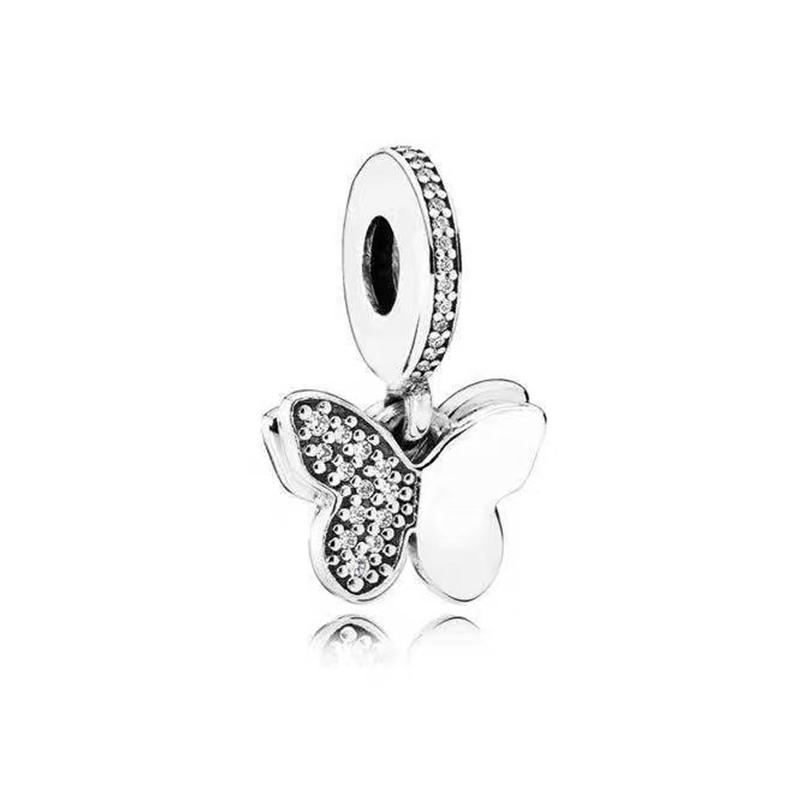 Glow-In-The-Dark Firefly Style Butterfly Charm Beads Fits European Original Copper Bracelet Necklace Beads For Diy Jewelry Piece Women Gift