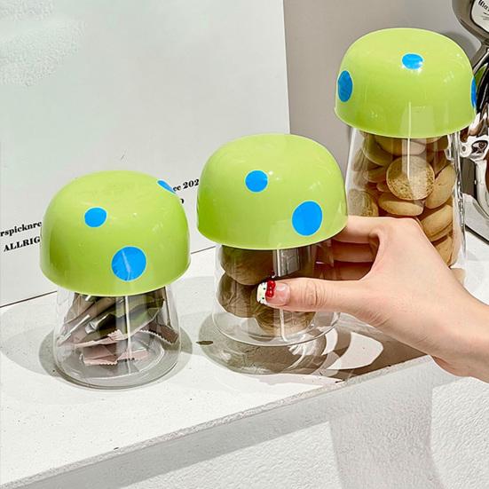 Sealed Jar Mushroom Shape Large Capacity Interior Versatile Organizer Coin Holder Jar Coffee Beans Tea Storage Jar