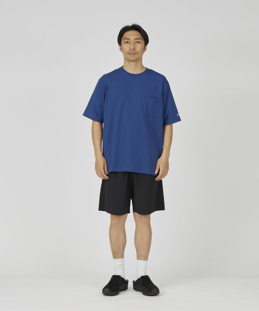 Snow Peak New Standard Pocket T-Shirt NSD-TS-25AU001, Men's/Women's, BLUE, M