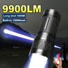 Lanternă cu LED-uri de mare putere 2025 Lanterne portabile de urgență în aer liber, lanternă super luminoasă, 1000 m, lanternă cu zoom reîncărcabilă