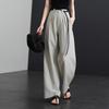 Lyocell linen casual wide leg pants for women in summer 2025, thin, fashionable, loose, versatile, slimming and floor length pants