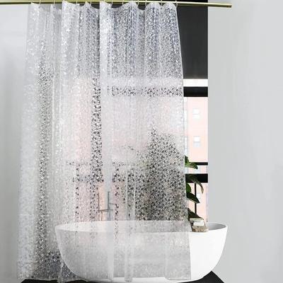 Tenda da doccia moderna Tende da bagno 3D a prova di muffa con gancio Schermi doccia impermeabili Decorazione per la casa del bagno traslucido