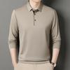 Spring Men's Long Sleeve Polo Shirt Solid Color Turn-down Collar Fashion Business Casual Male Pullover Golf Shirt Tee Tops