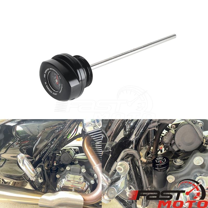 Motorcycle Oil Dipstick Gauge Temperature Gauges Oil Level Thermometer For Harley Touring Street Road Glide 2023 2024 FLTRXSTSE