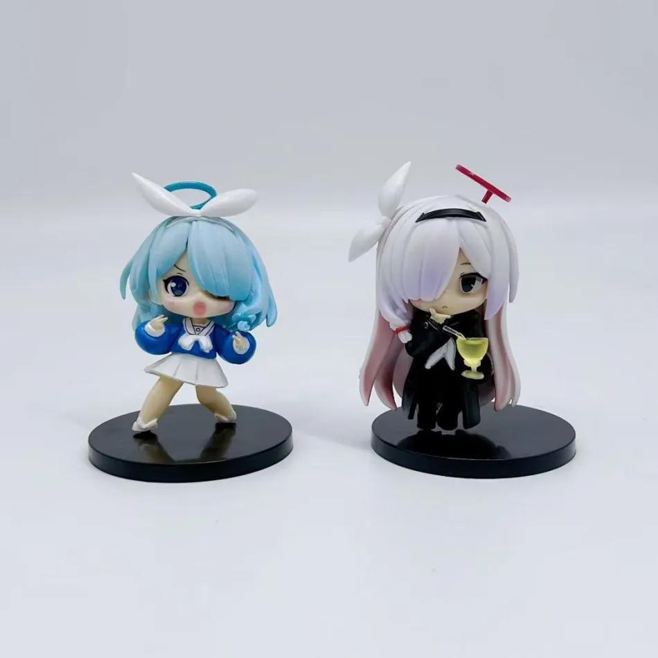 Anime Prana Niedlich Q Version 8CM Blue Archive Figur Schreibtisch Stehende Haltung Animationsmodell Spielzeug Geschenk Sammlung Ornamente PVC